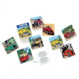 Set de 8 sous-verres Tintin - Les Voitures