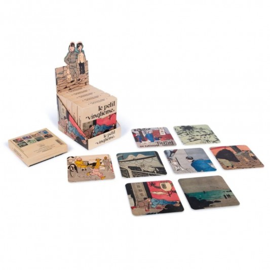 Tintin - Etui de 8 sous-verres - Petit Vingtième - principal