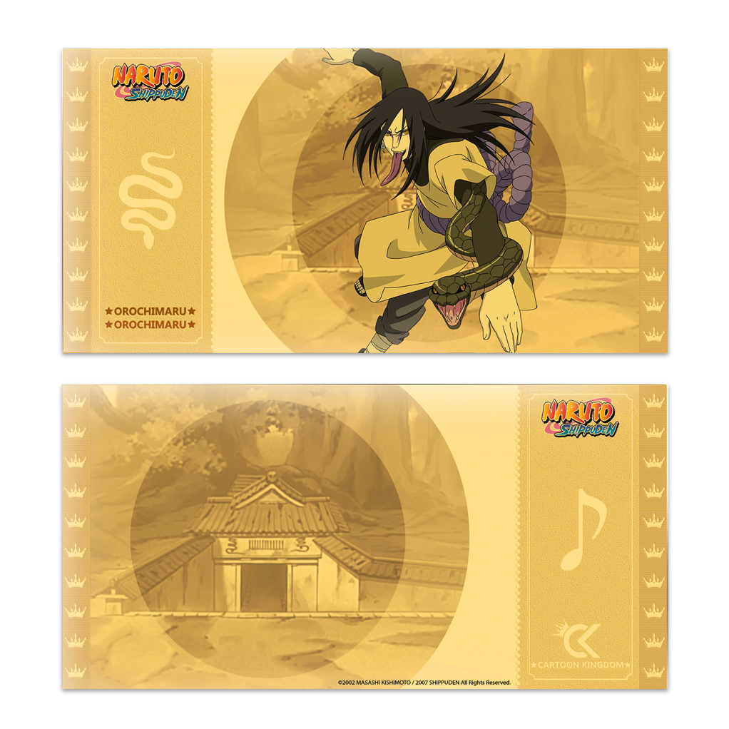 Cartoon Kingdom Billet D'Or Orochimaru Naruto Shippuden – Collection Limitée #8, Édition Or Brillant, 10 Sobres