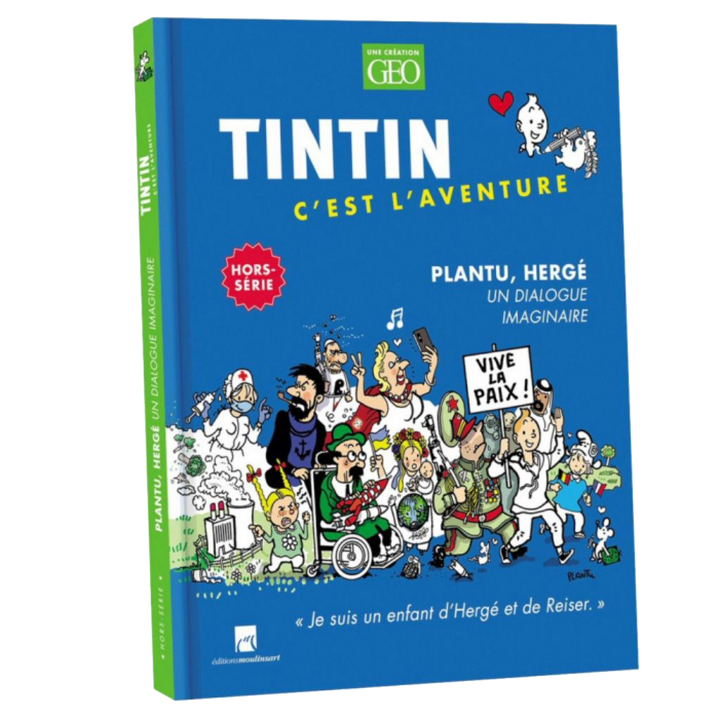 Magazine Géo Tintin C'est l'aventure hors-série N°2, Hergé et Plantu un Dialogue imaginaire - principal