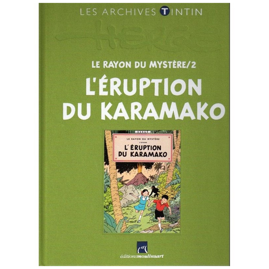 Livre les archives Tintin L'Éruption du Karamako