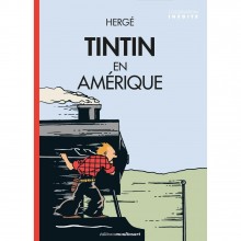 Album Tintin en Amérique colorisé - Couverture La Locomotive