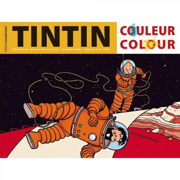 Album à colorier Tintin Lune - principal