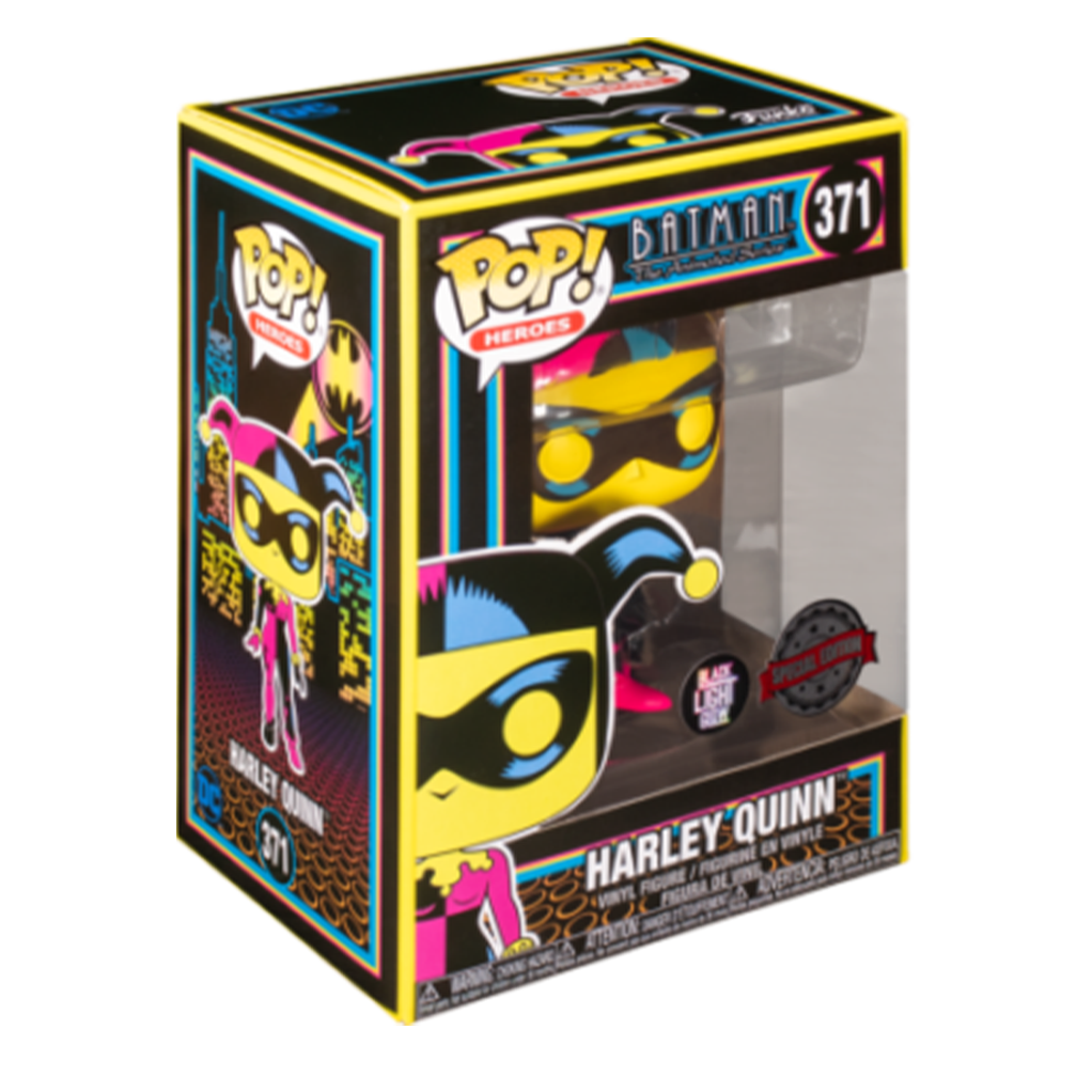 pop-heroes-dc-harley-quinn-black-light-figurines-comics-chez-funko