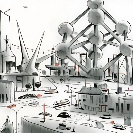 Tirage d'Art - Atom city VI - François Avril - secondaire-1