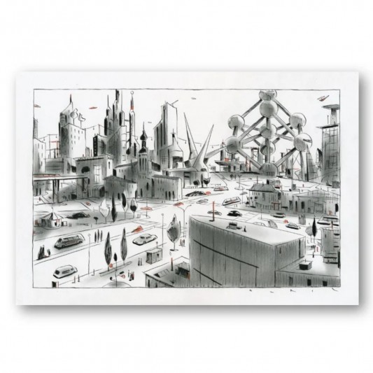 Tirage d'Art - Atom city VI - François Avril - secondaire-2