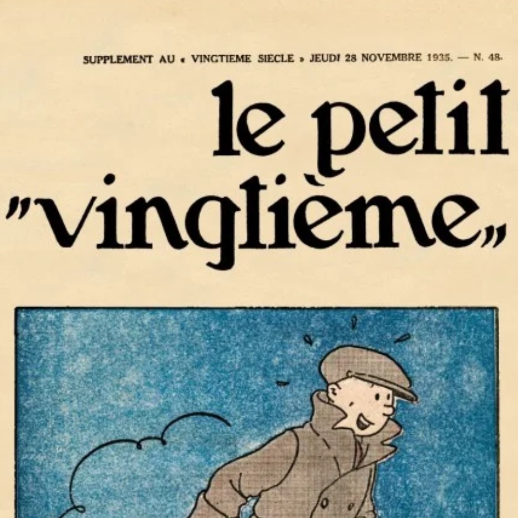 Affiche Tintin - Le Petit Vingtième N°48 - Ils arrivent - secondaire-1