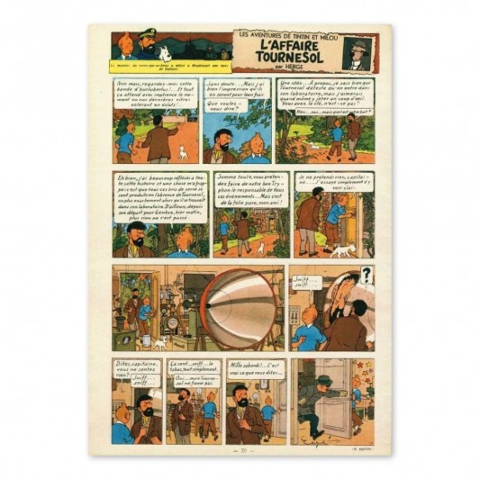 Affiche Tintin - L'Affaire Tournesol - Laboratoire - secondaire-1