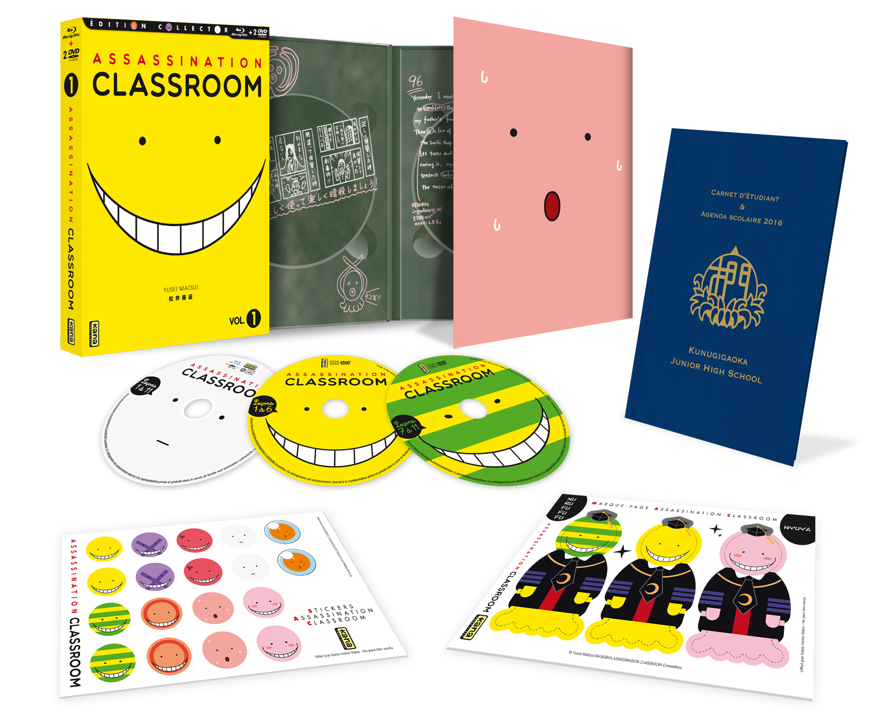 Assassination Classroom : Saison 1 - Digipack N°1 (1 à 11) Vol 1 - secondaire-1
