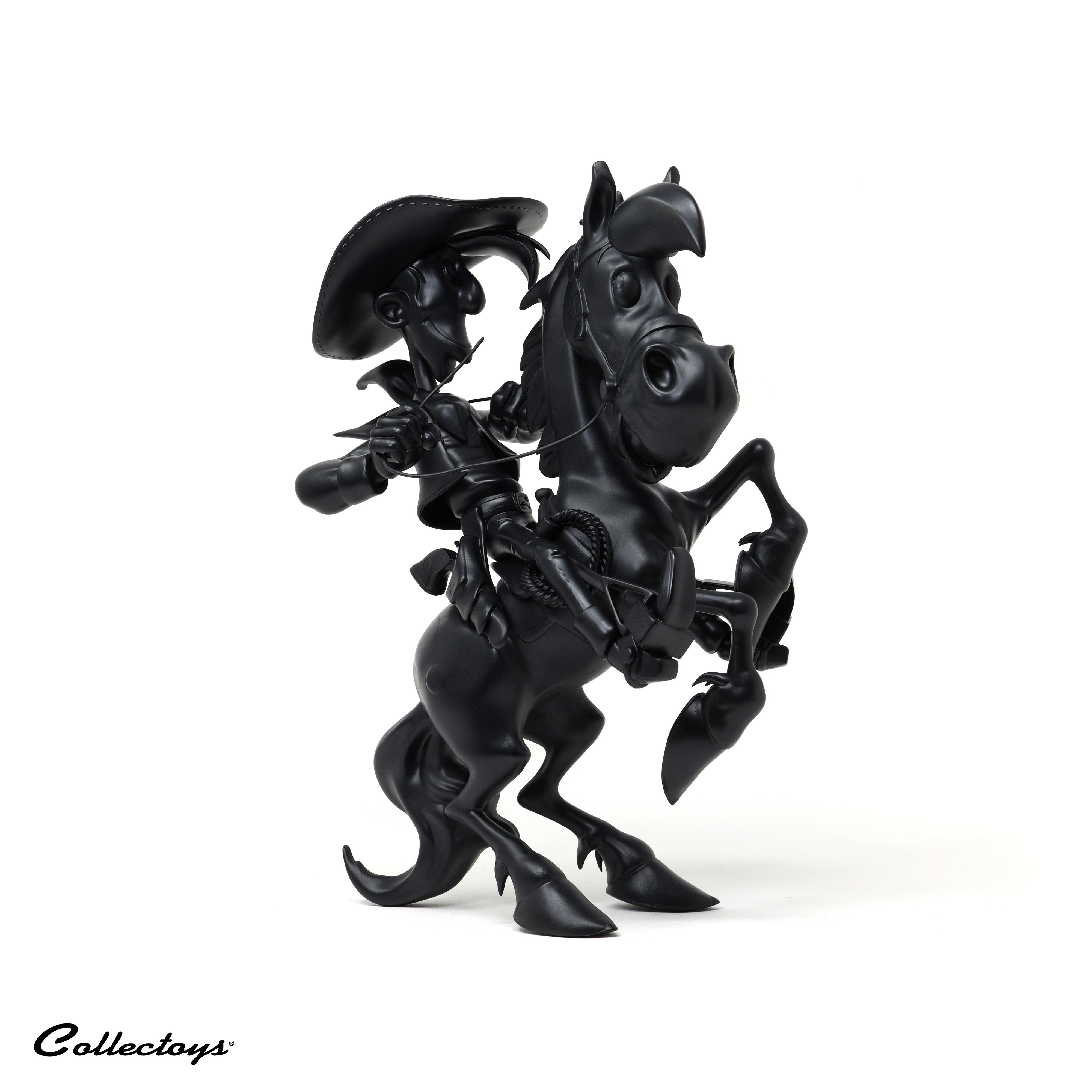 Figurine Résine - Lucky Luke sur Jolly Jumper cabré - Black edition - secondaire-1