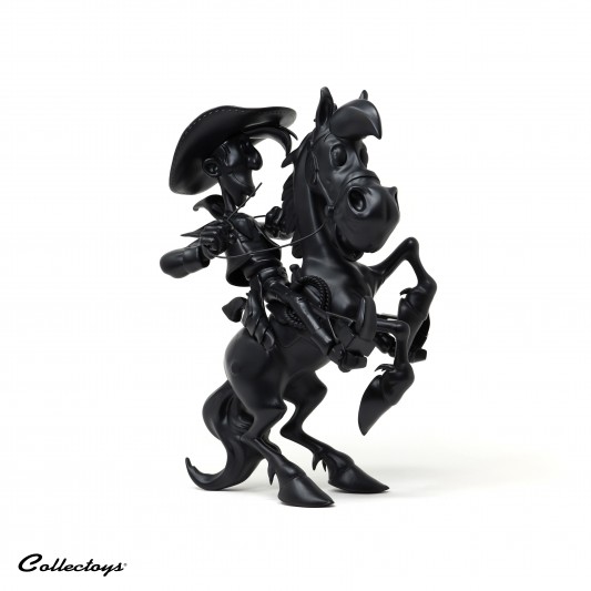 Figurine Résine - Lucky Luke sur Jolly Jumper cabré - Black edition - secondaire-1