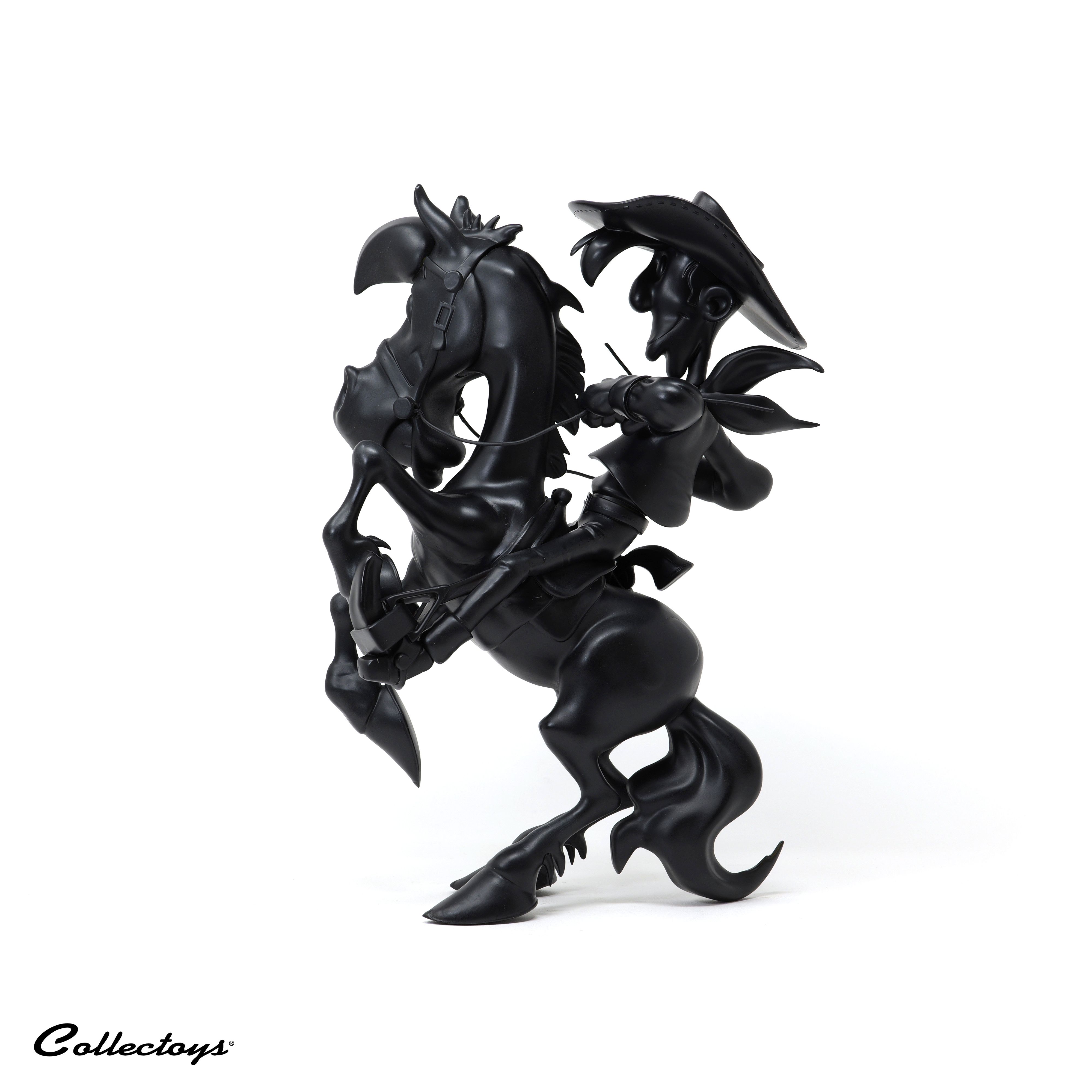 Figurine Résine - Lucky Luke sur Jolly Jumper cabré - Black edition - secondaire-2
