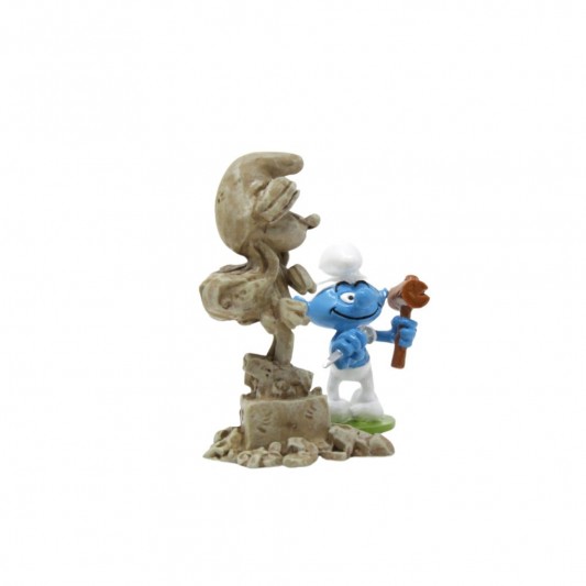 Figurine Pixi Schtroumpf Sculpteur - secondaire-2