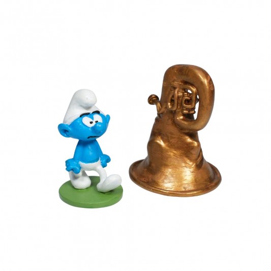 Figurine Pixi Origine - Le Schtroumpf et le tuba - secondaire-9