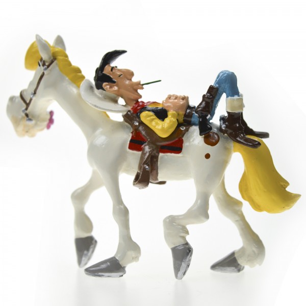 Figurine Pixi, Lucky Luke dormant sur Jolly Jumper