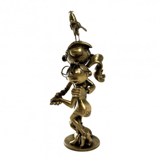 Figurine Pixi bronze - Gaston et Mademoiselle Jeanne - secondaire-1