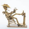 Figurine bronze, Lucky Luke se balance, atelier Pixi - secondaire-5