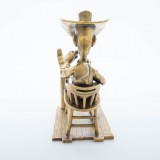 Bronze figurine lucky luke swings, atelier Pixi