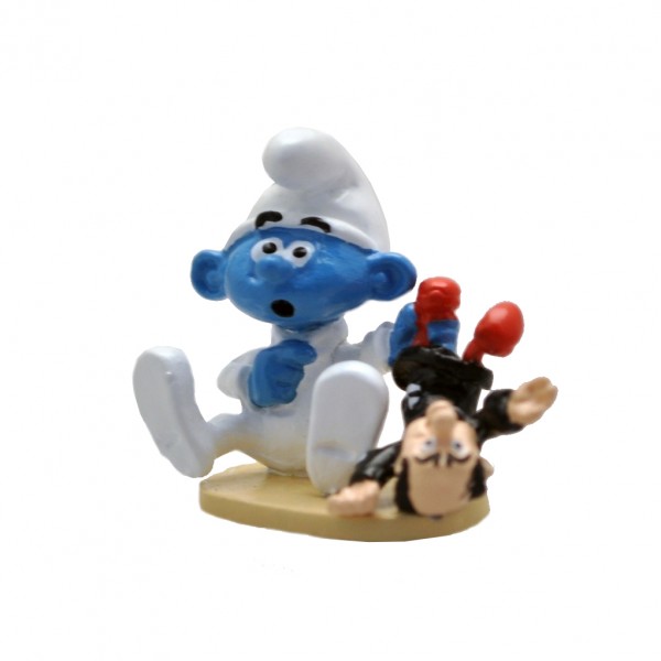 Figurine Pixi Baby Smurf and his Gargamel doll