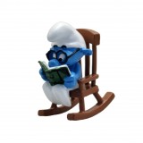 Figurine Pixi Brainy Smurf on rocking-chair