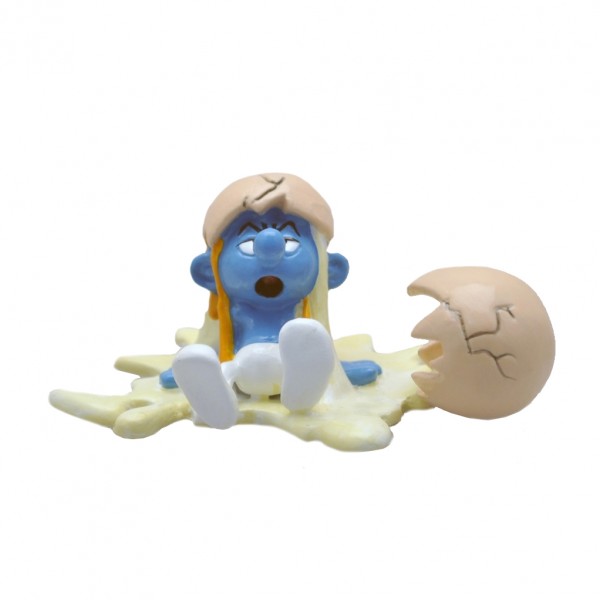 Figurine Pixi Grouchy Smurf and the broken egg