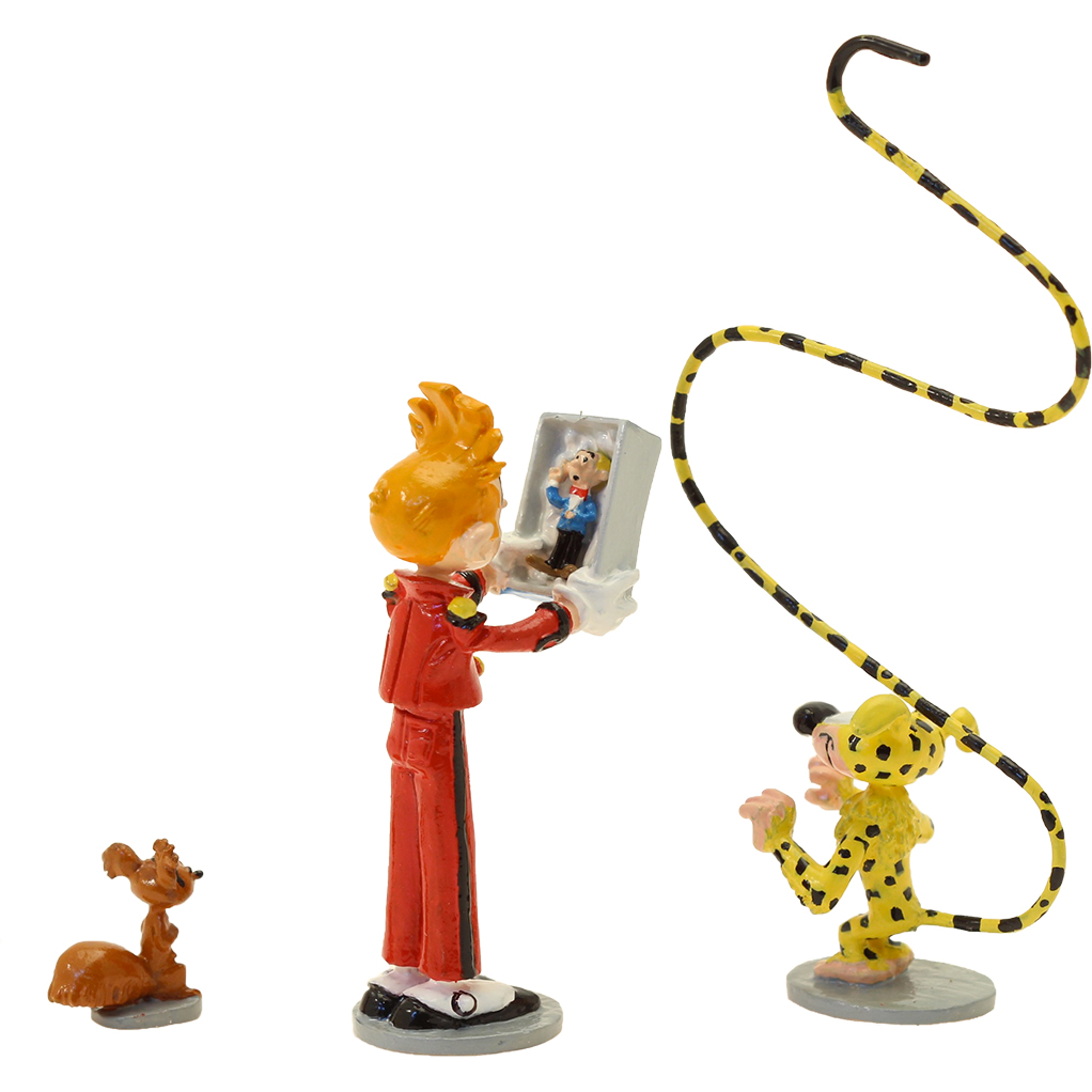 Figurine Spirou et Fantasio Le Marsupilami et Zorglub : la grimace Pixi