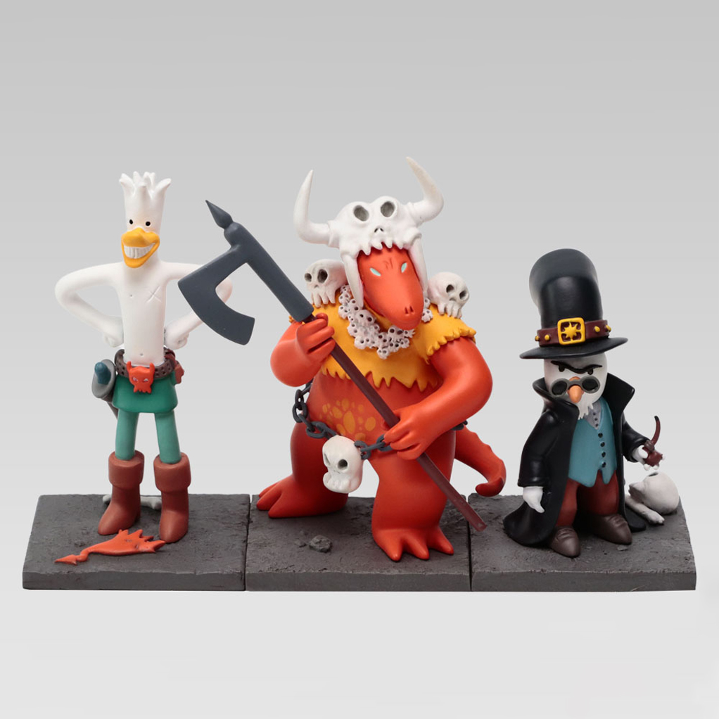 Figurines, Coffret Donjon, 3 personnages  par Trondheim et Sfar, polychrome - secondaire-1