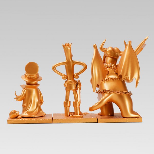 Figurines, Coffret Donjon, 3 personnages par Trondheim et Sfar, monochrome OR