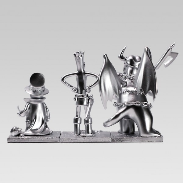 Figurines, Coffret Donjon, 3 personnages par Trondheim et Sfar, monochrome ARGENT