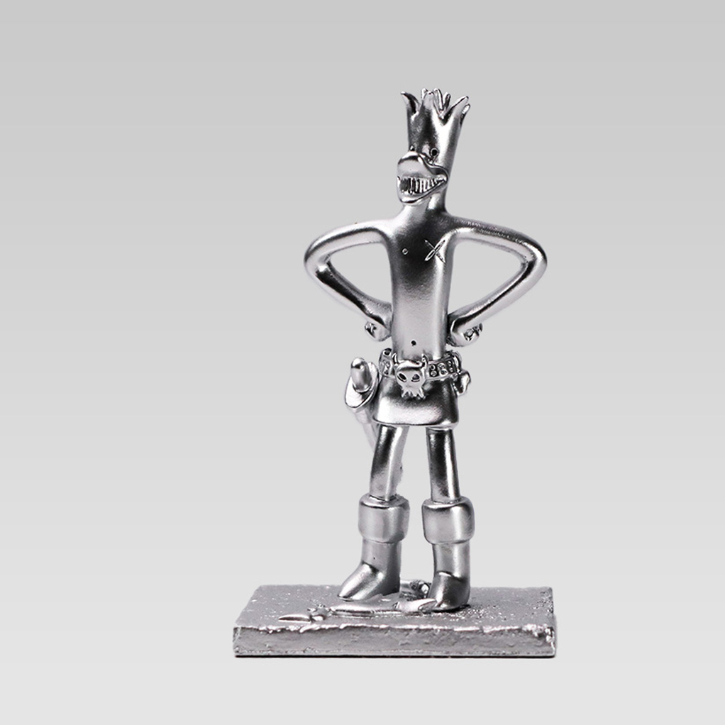 Figurines, Coffret Donjon, 3 personnages par Trondheim et Sfar, monochrome ARGENT - secondaire-3