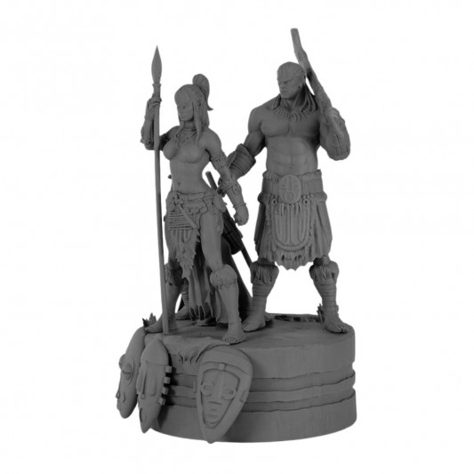 Diorama des masques à peindre – Elfes – Le Monde d’Aquilon - secondaire-1