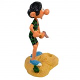Figurine - Gaston et Jeanne sortant de sa cabine de plage
