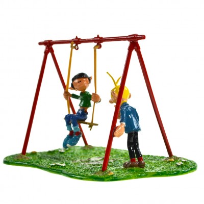 Figurine - Gaston et la balançoire à élastique - secondaire-1