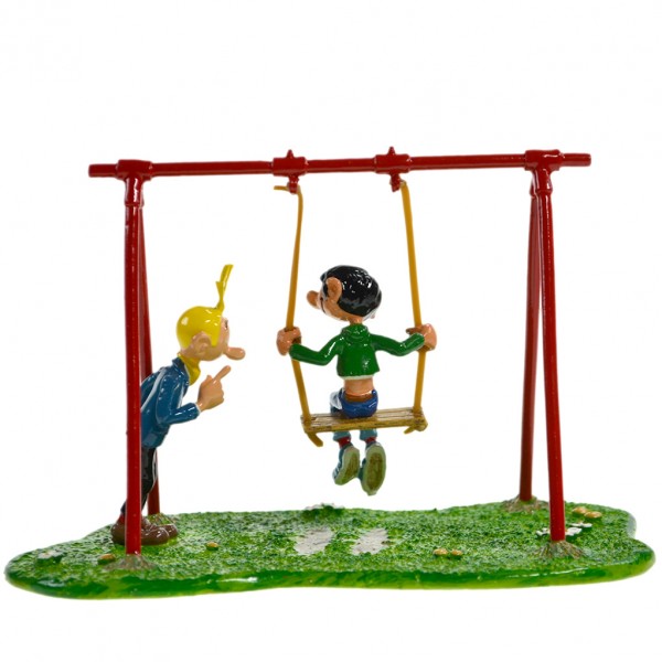Figurine - Gaston et la balançoire à élastique