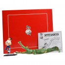 FIGURINE - GASTON POURSUIVIT PAR LE CROCODILE - secondaire-5