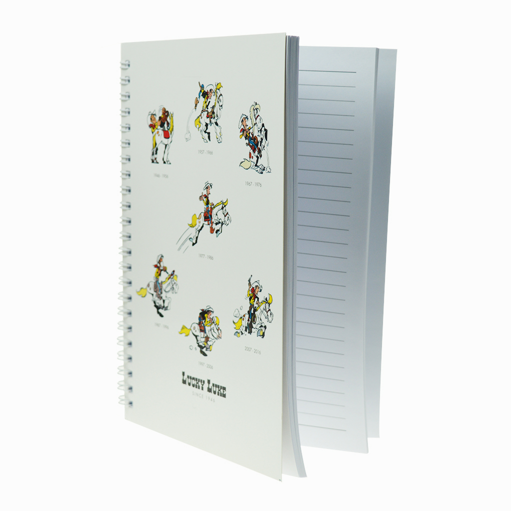 CARNET A SPIRALE, LUCKY LUKE BLANC, FRISE - secondaire-1