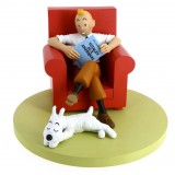 Figurine Tintin and Milou at home