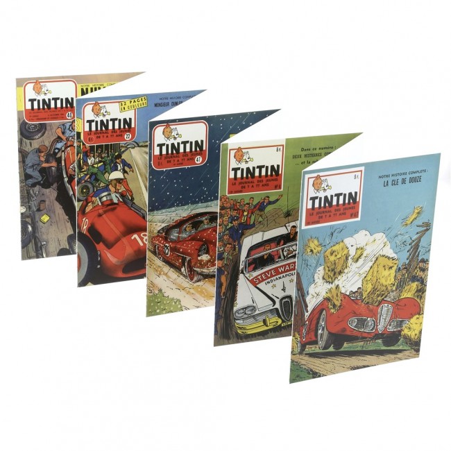 Set de 20 cartes postales Michel Vaillant - Couvertures Journal de Tintin par Jean Graton - Objet décoratif BD