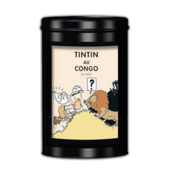 Pack Tintin au Congo - Figurine, Litho et Boite à café (Lion)