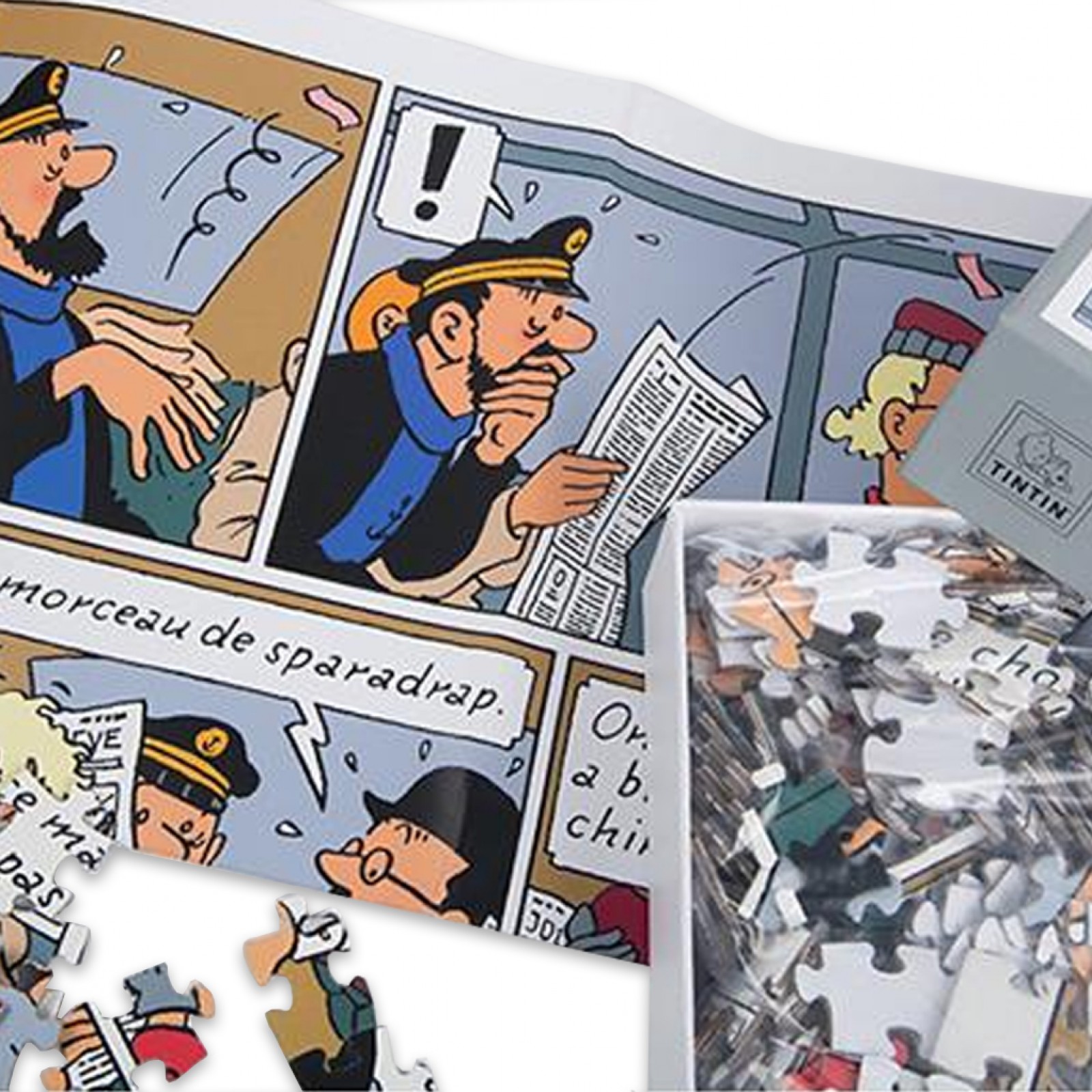Puzzle Tintin la parade limousine & poster 1000 pièces
