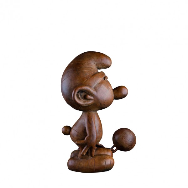Bronze sculpture Prisoner Smurf