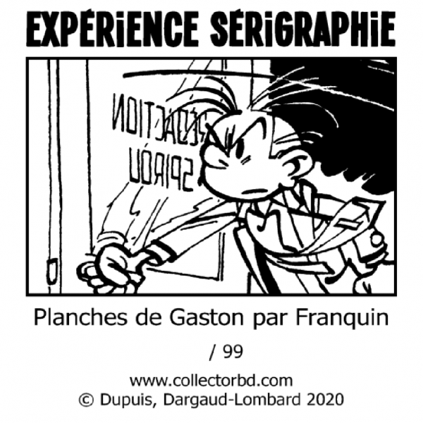 Sérigraphie Gaston La Première Planche
