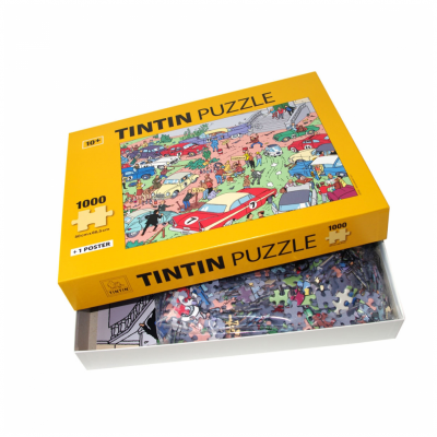 Puzzle Tintin Rallye 1000 pièces et poster - secondaire-1