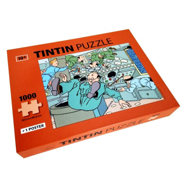 Puzzle Tintin is weightless (1000 pieces) with a poster