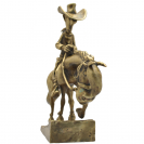 Figurine en bronze Lucky Luke et Jolly Jumper gravissant la colline - secondaire-3