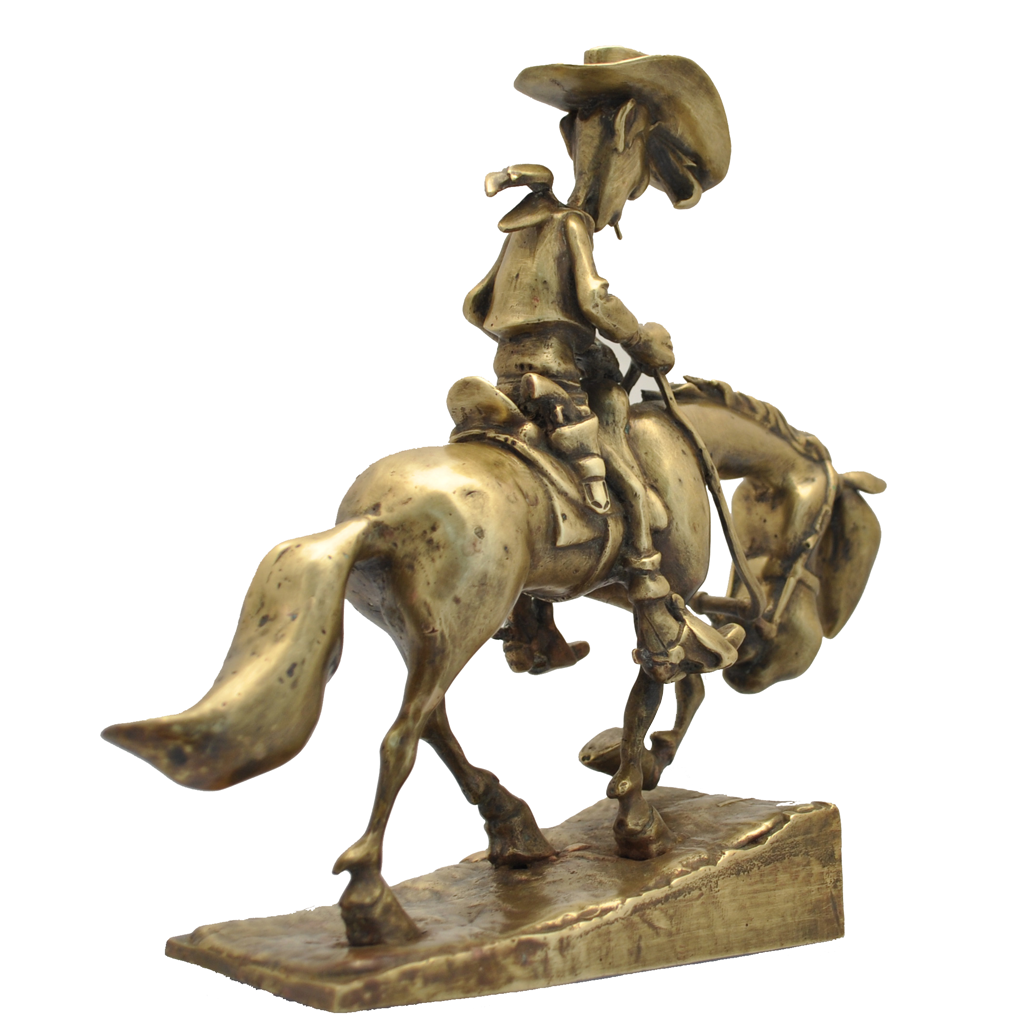 Figurine en bronze Lucky Luke et Jolly Jumper gravissant la colline - secondaire-5