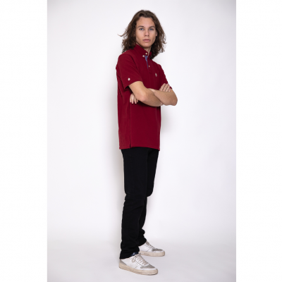 Polo N°13 rouge, taille XL - secondaire-3