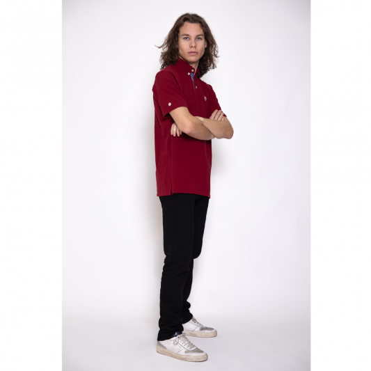 Polo N°13 rouge, taille XXL - secondaire-3