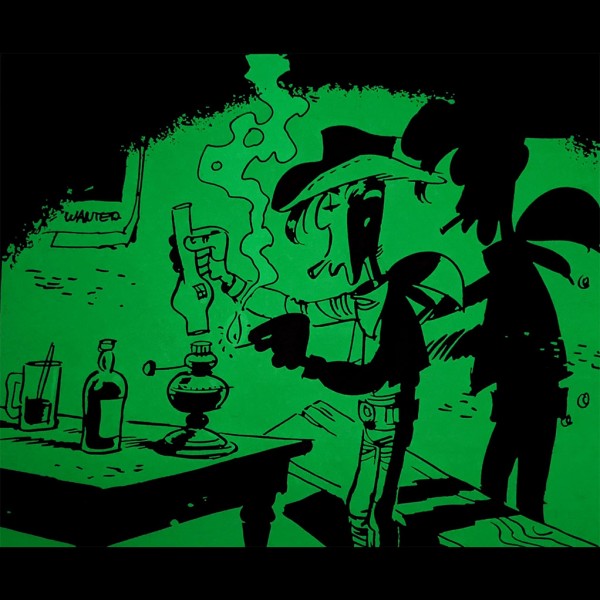 Sérigraphie phosphorescente Lucky Luke Dalton City