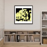 Sérigraphie phosphorescente Lucky Luke Dalton City